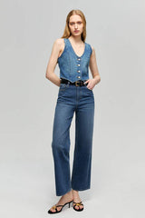 Blue Horizon Denim Vest HJ903 - Hey Joanie - Flyclothing LLC