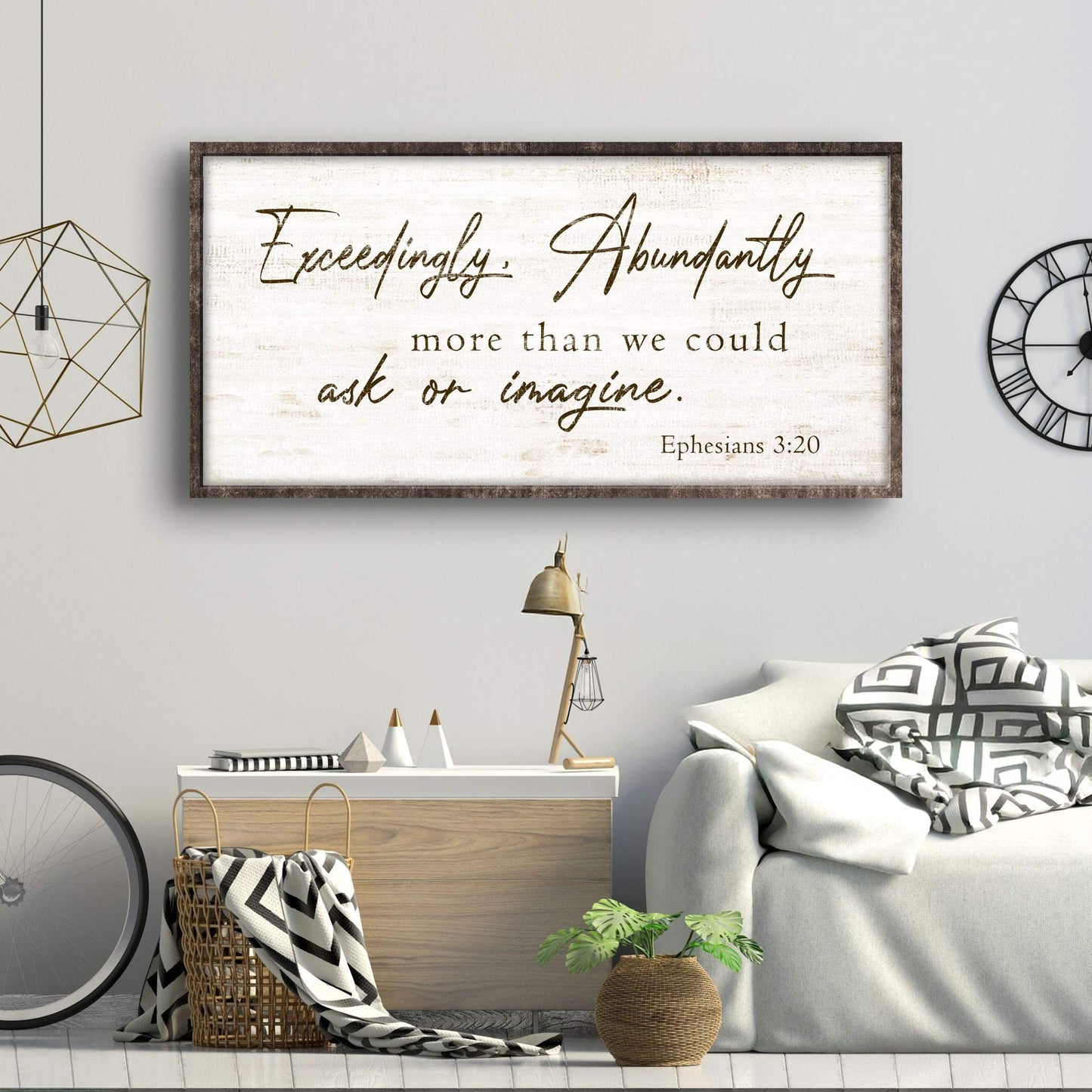 Exceedingly, Abundantly More Than We Could Ask Or Imagine Faith Sign IV - Tailored Canvases - Flyclothing LLC