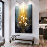 Golden Glow Elegant Flower Wall Art - Tailored Canvases - Flyclothing LLC