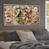 3D Hummingbirds Wall Art VII - Tailored Canvases - Flyclothing LLC