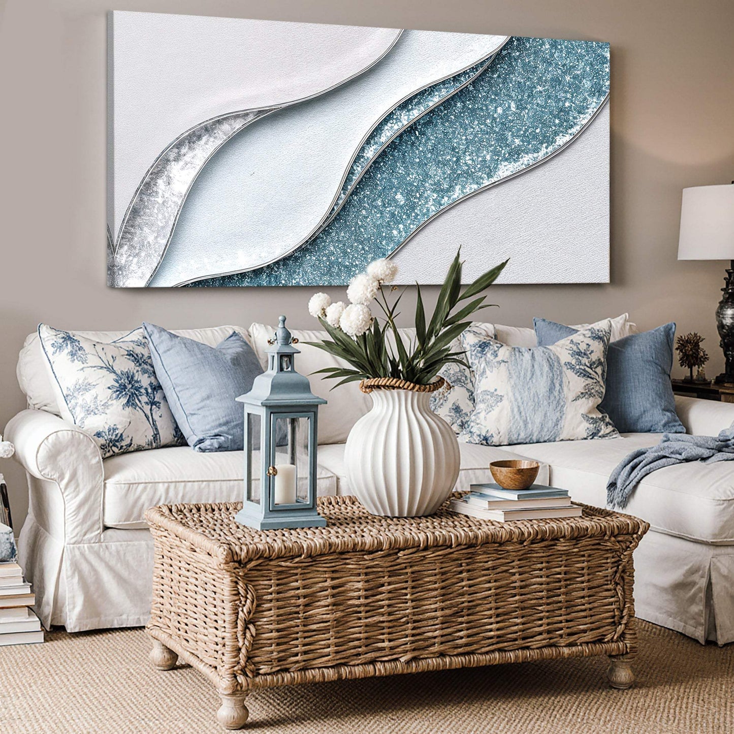 Lighter Waves Wall Art - Tailored Canvases - Flyclothing LLC