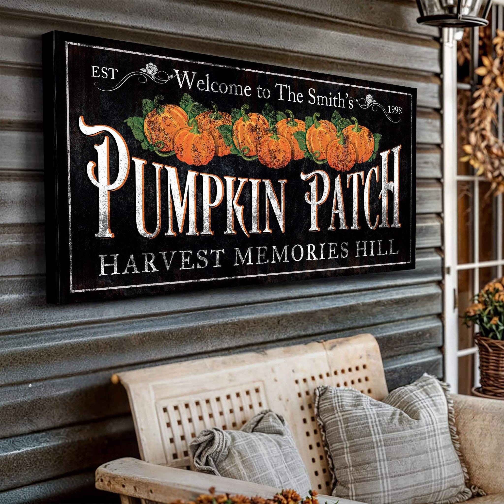 Personalized Pumpkin Patch Sign IX - Tailored Canvases - Flyclothing LLC