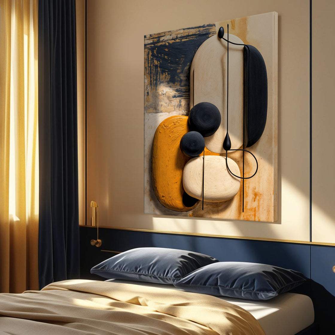 Orange Abstract Harmony Wall Art - Tailored Canvases - Flyclothing LLC