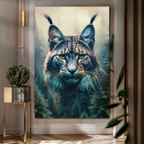 Lynx Double Exposure Wall Art - Tailored Canvases - Flyclothing LLC