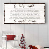 O Holy Night Christmas Sign II - Tailored Canvases - Flyclothing LLC