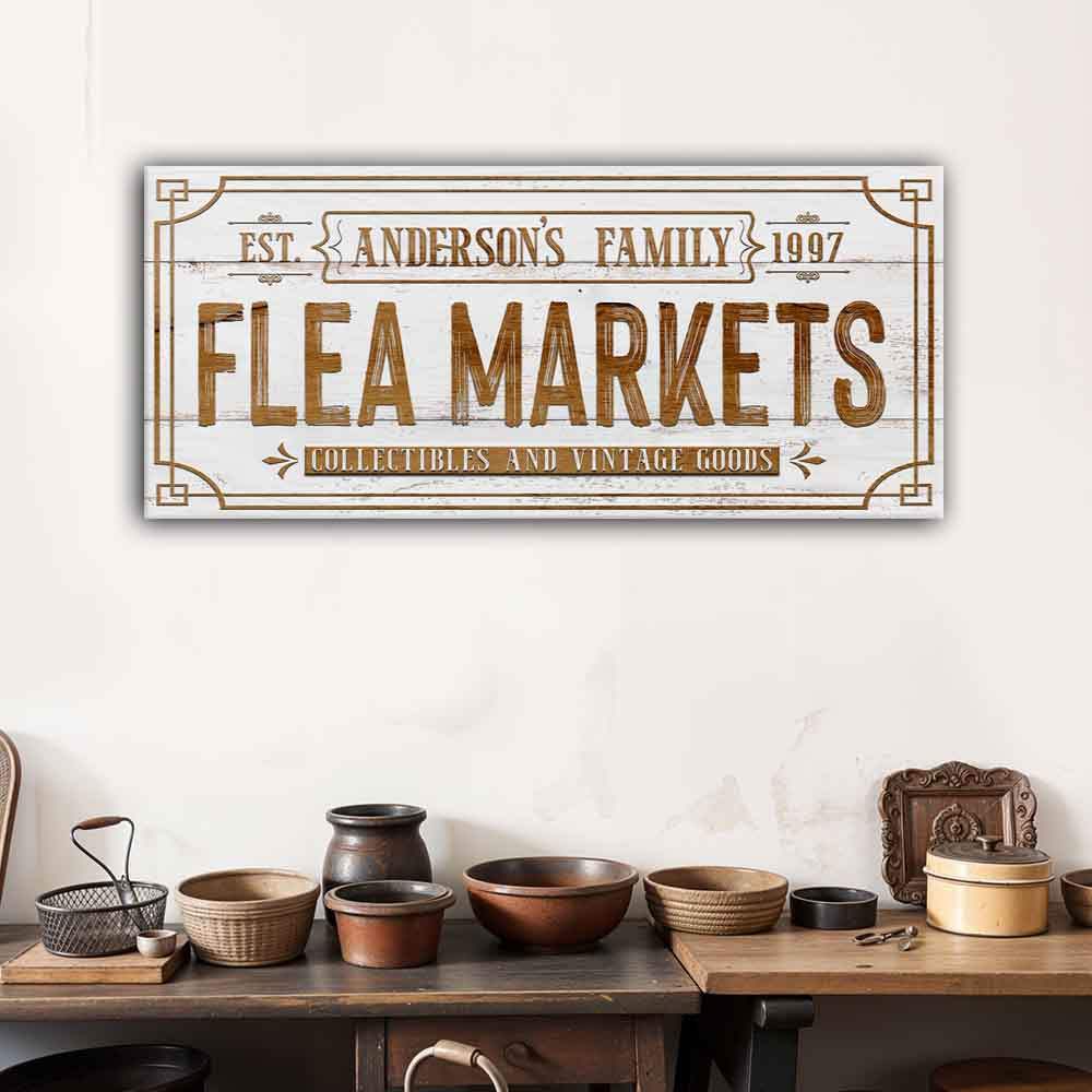 Family Flea Market Sign II - Tailored Canvases - Flyclothing LLC