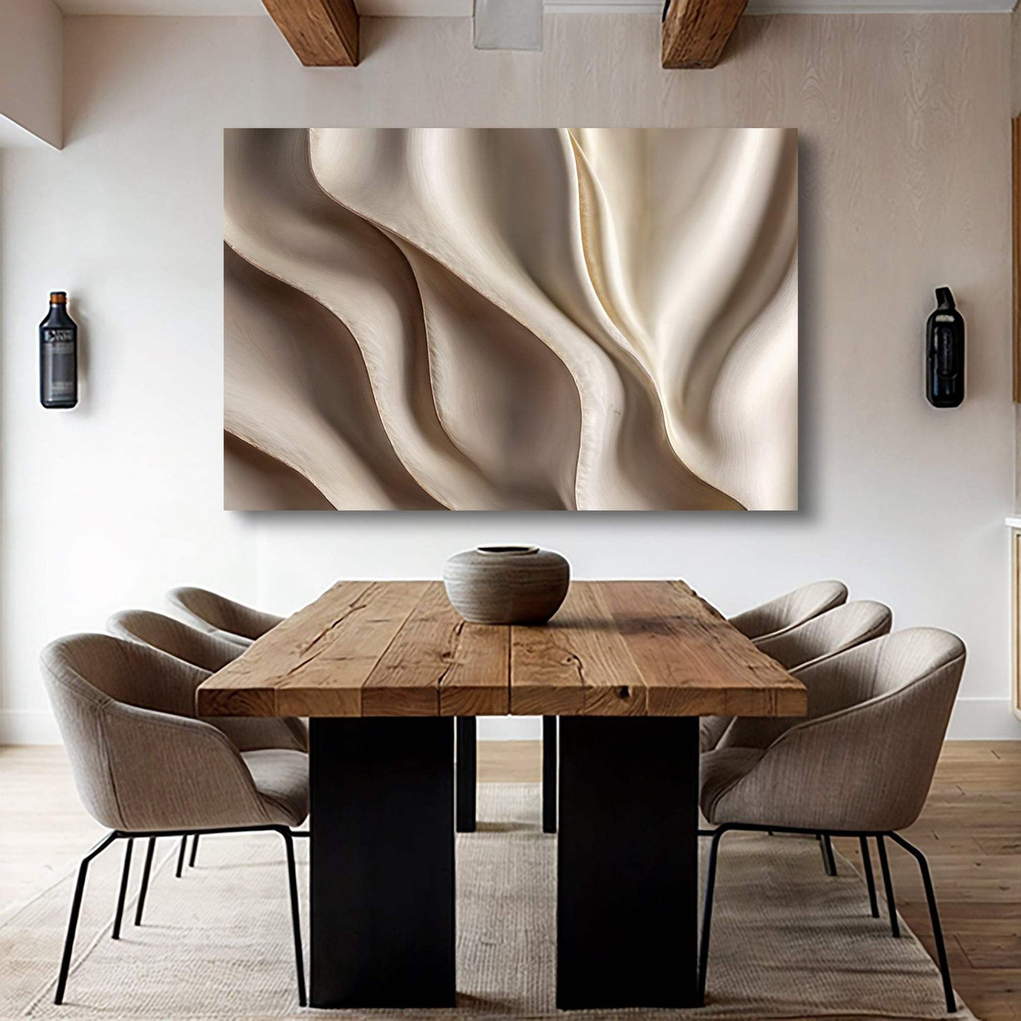 Beyond the Surface – 3D Abstract Waves Wall Art - Tailored Canvases - Flyclothing LLC