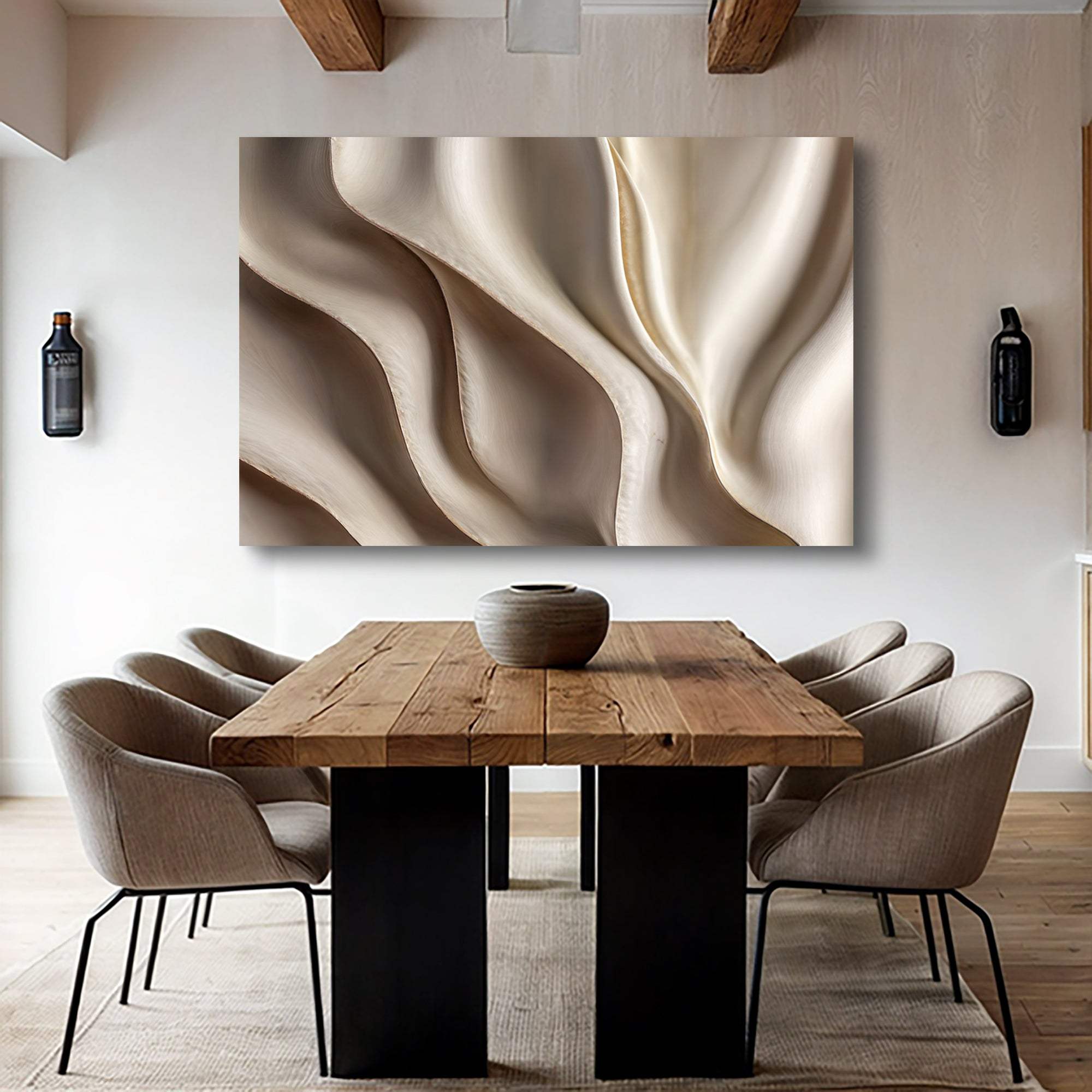 Beyond the Surface – 3D Abstract Waves Wall Art - Tailored Canvases - Flyclothing LLC