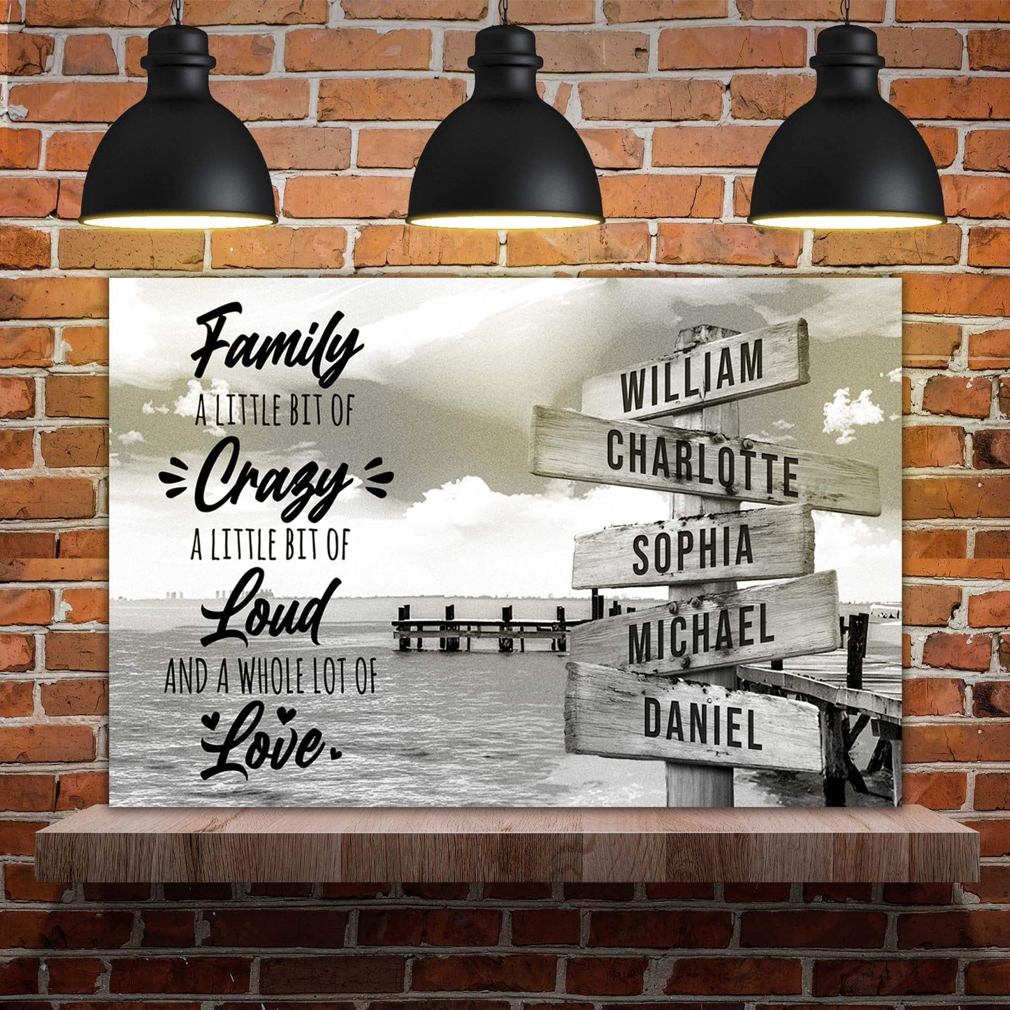 A Lot of Love Family Names Sign - Tailored Canvases - Flyclothing LLC