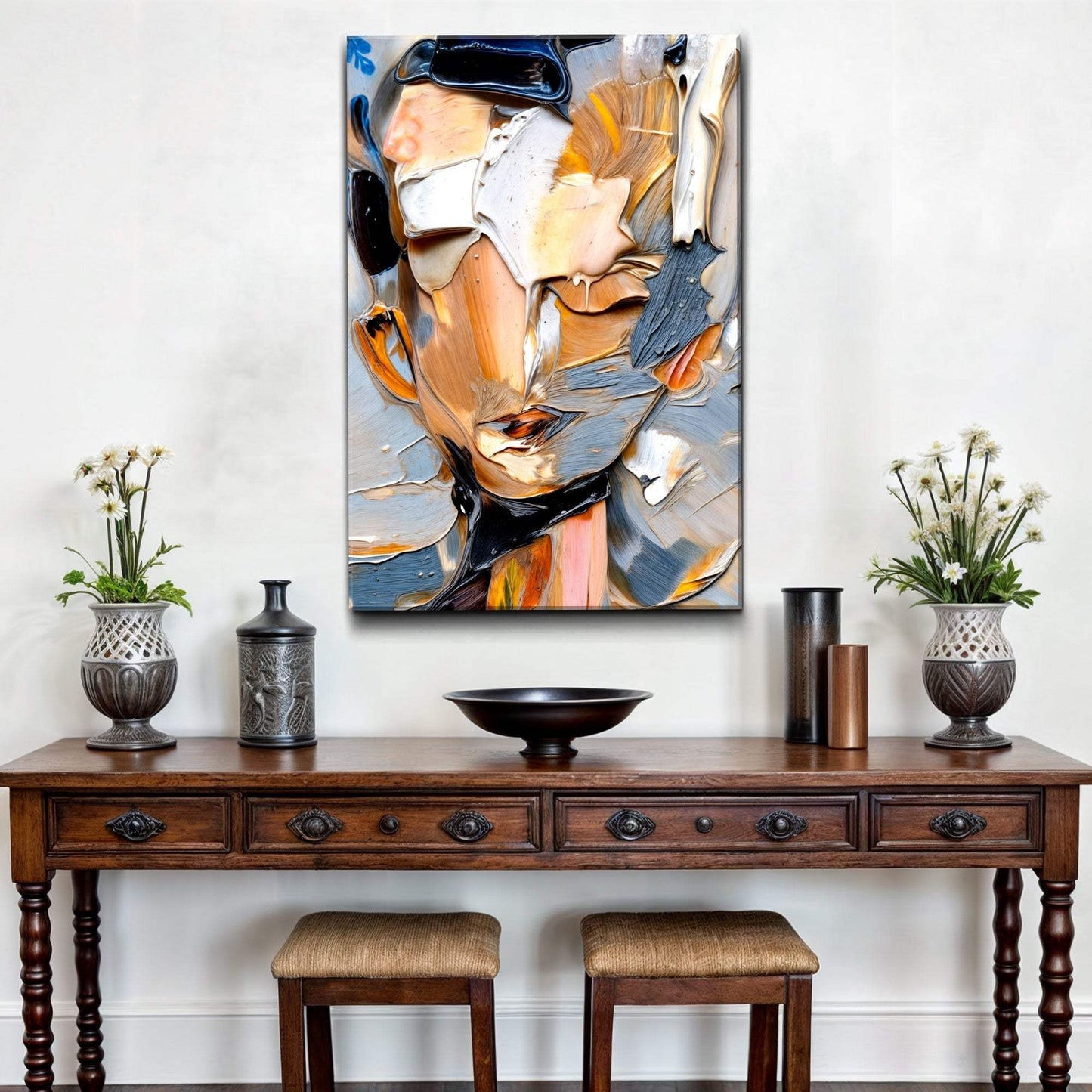 Beyond The Face Abstract Wall Art - Tailored Canvases - Flyclothing LLC