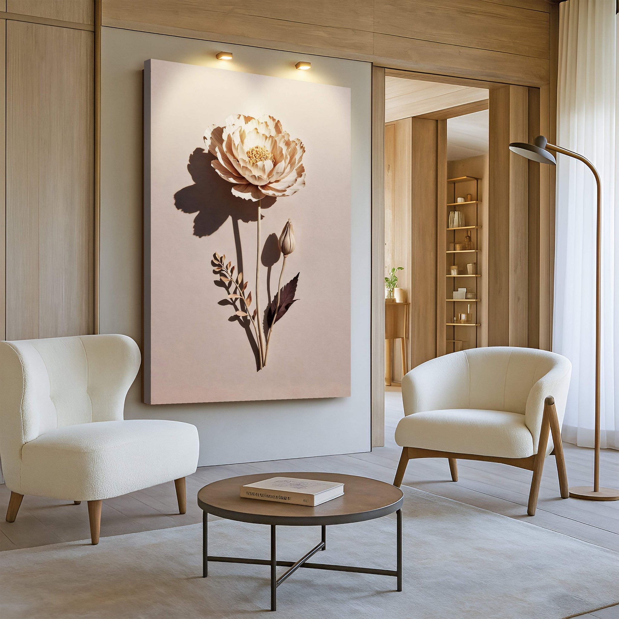 Minimalist Lone Flower Wall Art - Tailored Canvases - Flyclothing LLC
