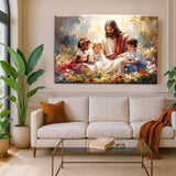 Jesus With Children Faith Wall Art VIII - Tailored Canvases - Flyclothing LLC