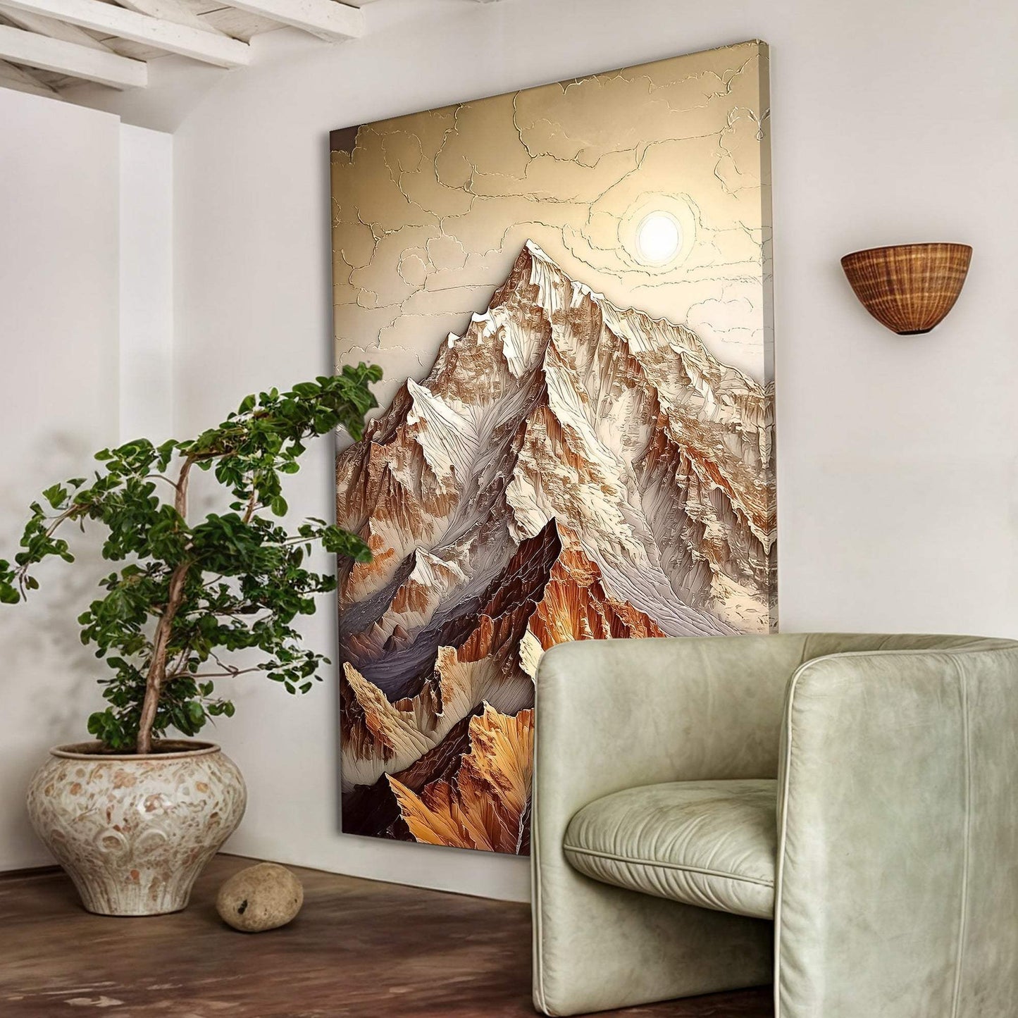 3D Minimalist Mountain Wall Art - Tailored Canvases - Flyclothing LLC