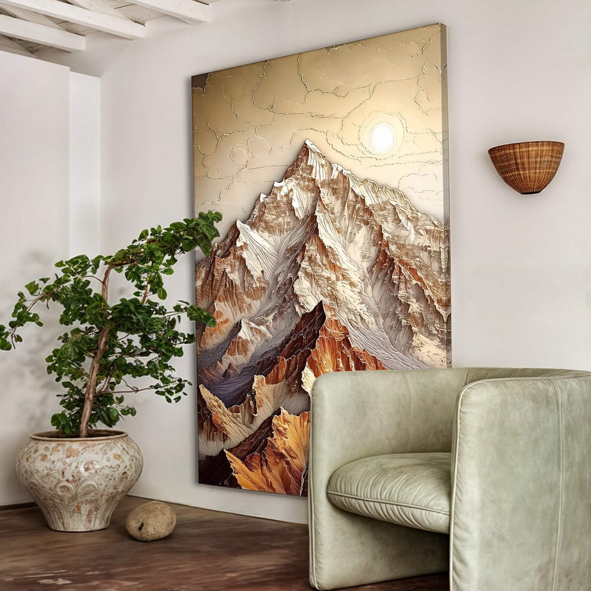 3D Minimalist Mountain Wall Art - Tailored Canvases - Flyclothing LLC