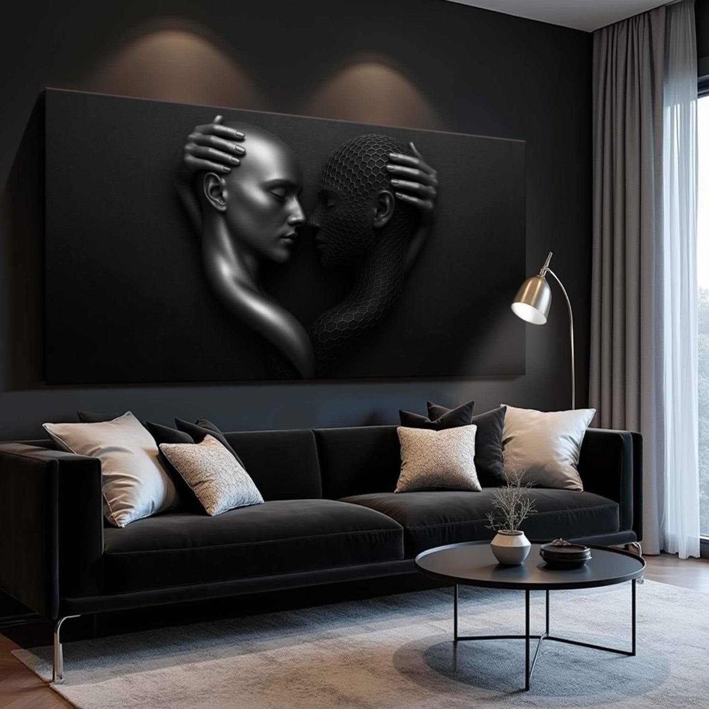 Eternal Love Figure Abstract Wall Art III - Tailored Canvases - Flyclothing LLC