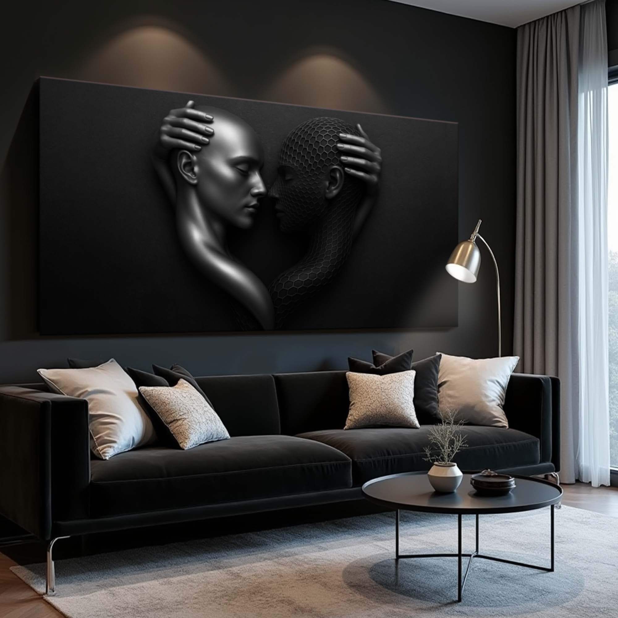 Eternal Love Figure Abstract Wall Art III - Tailored Canvases - Flyclothing LLC