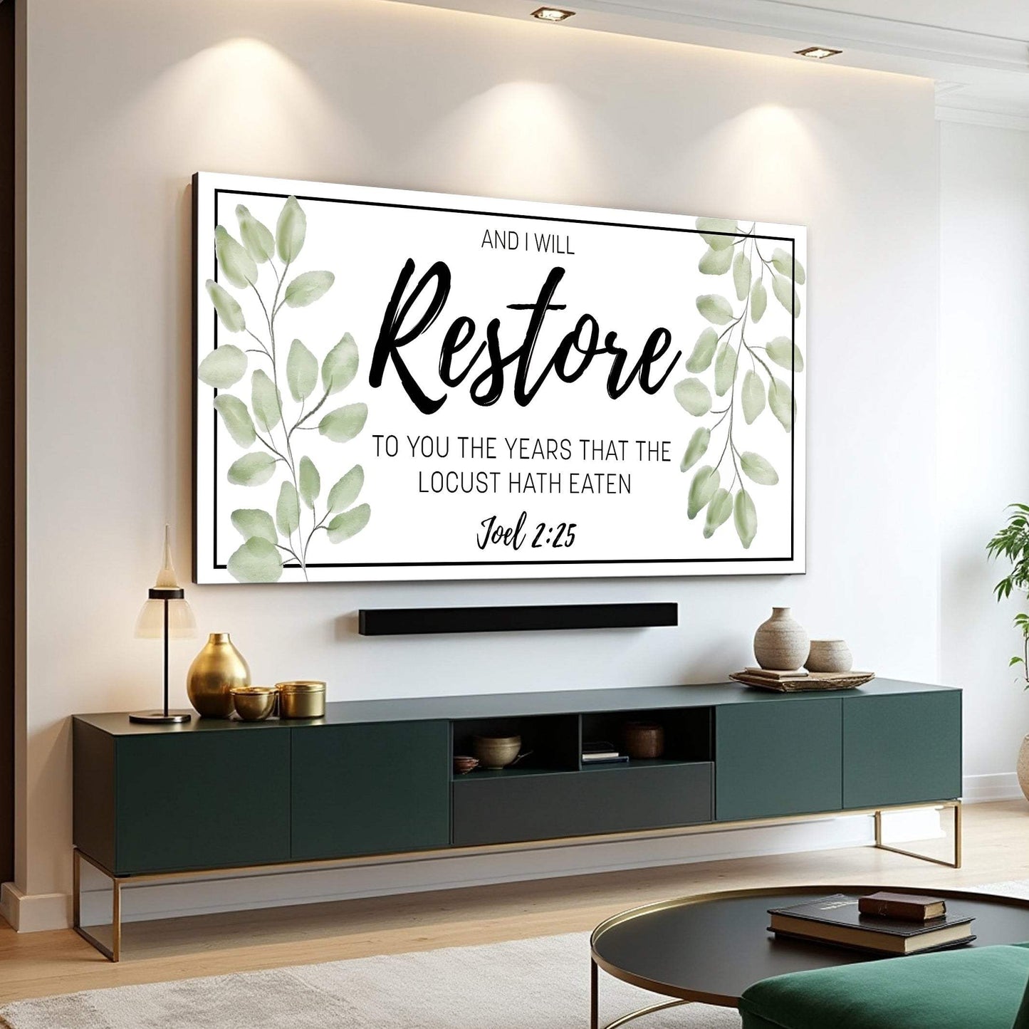 And I Will Restore To You - Joel 2:25 Faith Sign II - Tailored Canvases - Flyclothing LLC