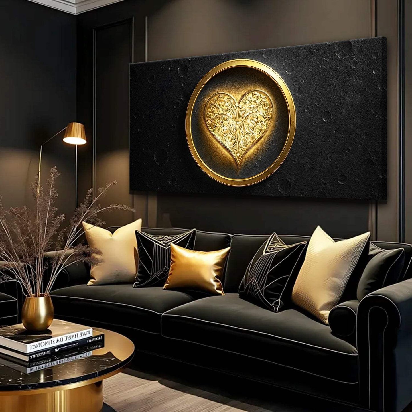 Heart Eclipse Wall Art - Tailored Canvases - Flyclothing LLC