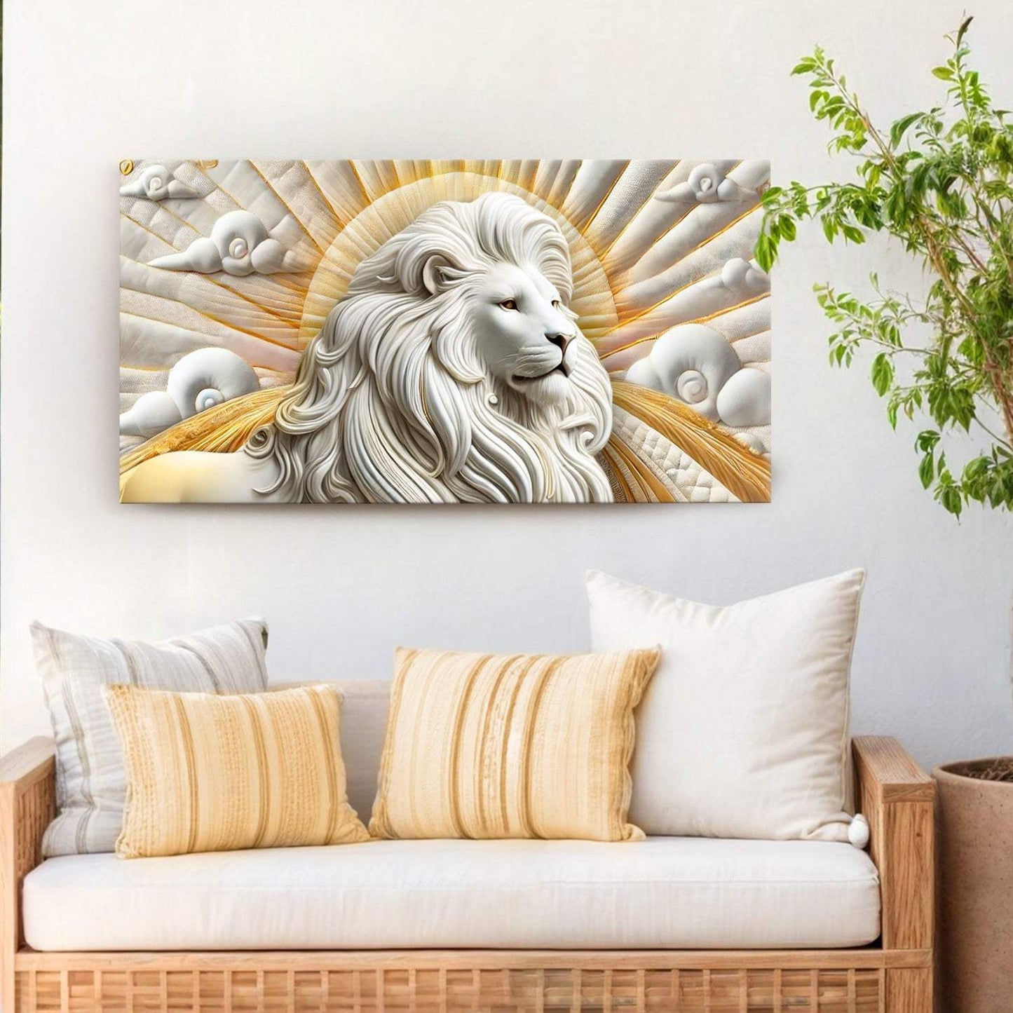 3D Majestic Lion Wall Art III - Tailored Canvases - Flyclothing LLC