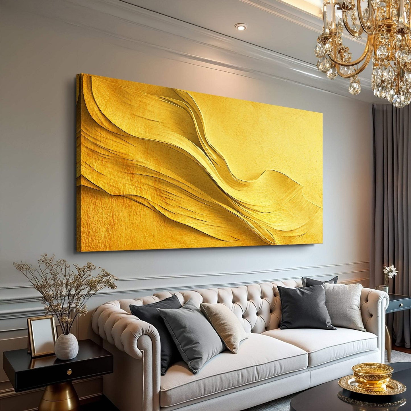 Gold Minimalist Wall Art - Tailored Canvases - Flyclothing LLC