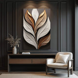 Elegant 3D Leaf Wall Art - Tailored Canvases - Flyclothing LLC