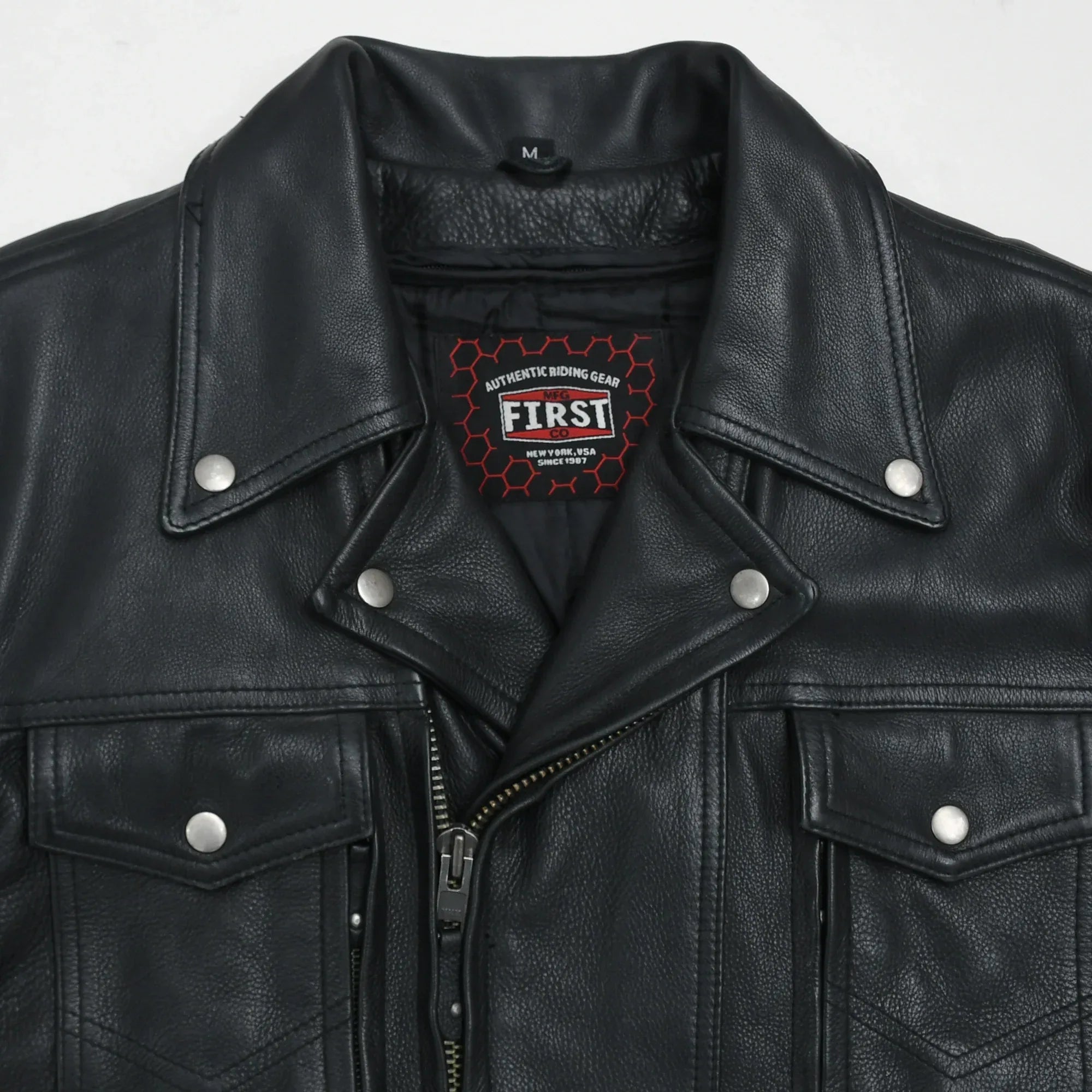 Mastermind Men's Motorcycle Leather Jacket - First Manufacturing Company - Flyclothing LLC