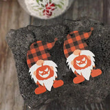 Wooden Dwarfs Pumpkin Dangle Earrings - Trendsi