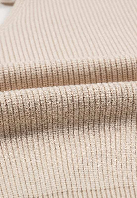 Tied Back V-Neck Long Sleeve Sweater - Trendsi - Flyclothing LLC