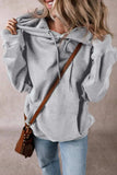 Drawstring Pocketed Long Sleeve Hoodie - Trendsi - Flyclothing LLC