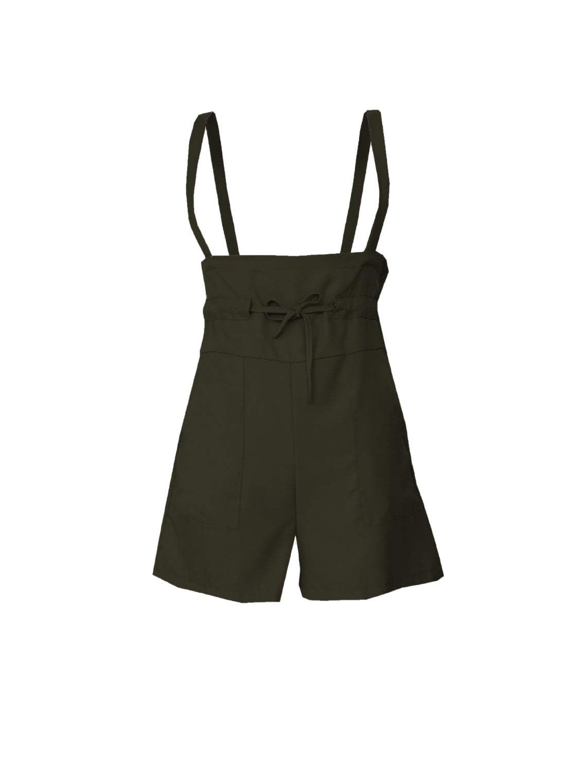 Drawstring Wide Strap Overalls with Pockets - Trendsi - Flyclothing LLC