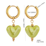 Lustrous Heart-Shaped Stainless Steel Earrings For Women - My Store - Flyclothing LLC