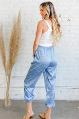 And The Why Satin Leopard Print Joggers - Trendsi - Flyclothing LLC