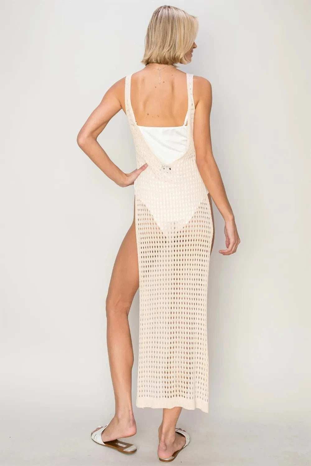 HYFVE Crochet Backless Cover Up Dress - Trendsi - Flyclothing LLC