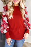 Animal Print Round Neck Long Sleeve T-Shirt - Trendsi - Flyclothing LLC