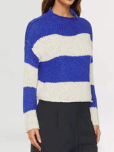 Chunky Knit Striped Sweater - Trendsi - Flyclothing LLC