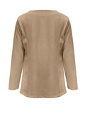 Open Front Long Sleeve Cardigan - Trendsi