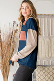 Heimish Full Size Color Block Button Down Shirt - Trendsi
