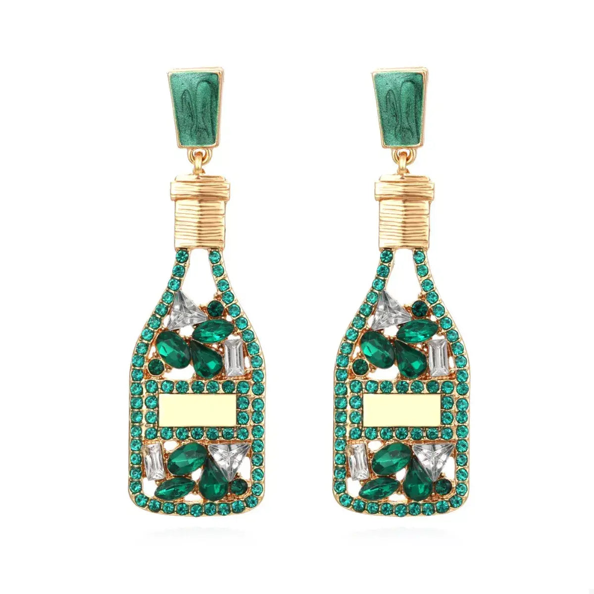 Champagne Bottle Drop Earrings - Trendsi - Flyclothing LLC