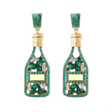 Champagne Bottle Drop Earrings - Trendsi - Flyclothing LLC