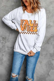 Letter Graphic Round Neck Long Sleeve Sweatshirt - Trendsi - Flyclothing LLC