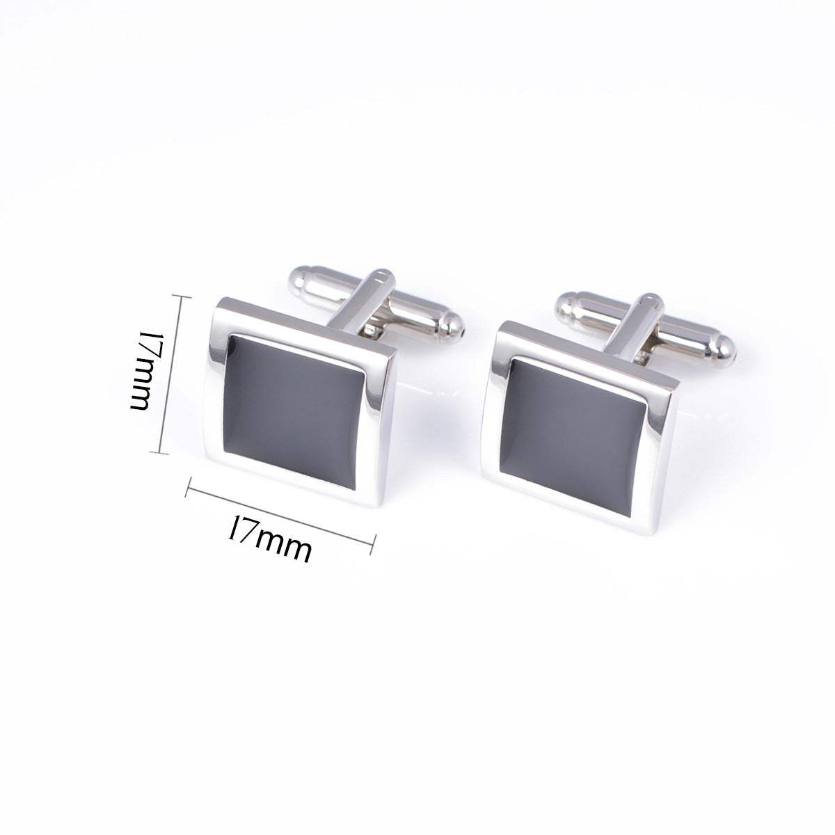 Classic Black Square French Cufflinks Cross-border Epoxy Cufflinks Nail - My Store - Flyclothing LLC