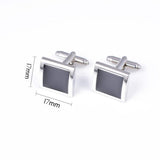 Classic Black Square French Cufflinks Cross-border Epoxy Cufflinks Nail - My Store - Flyclothing LLC