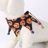 Halloween Hat And Scarf Set Skull Pattern Cat Cape Hat Set