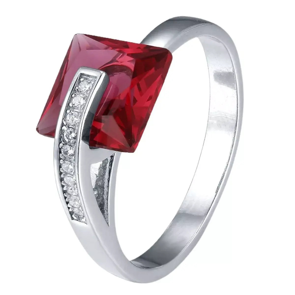 925 Sterling Silver Square Ring - Trendsi - Flyclothing LLC