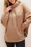 Drawstring Turtleneck Long Sleeve Sweatshirt - Trendsi - Flyclothing LLC