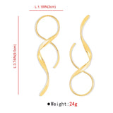 Alloy Spiral Drop Earrings - Trendsi - Flyclothing LLC