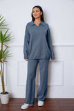 Dropped Shoulder Sweater and Long Pants Set - Trendsi - Flyclothing LLC