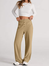 High Waist Wide Leg Pants - Trendsi - Flyclothing LLC