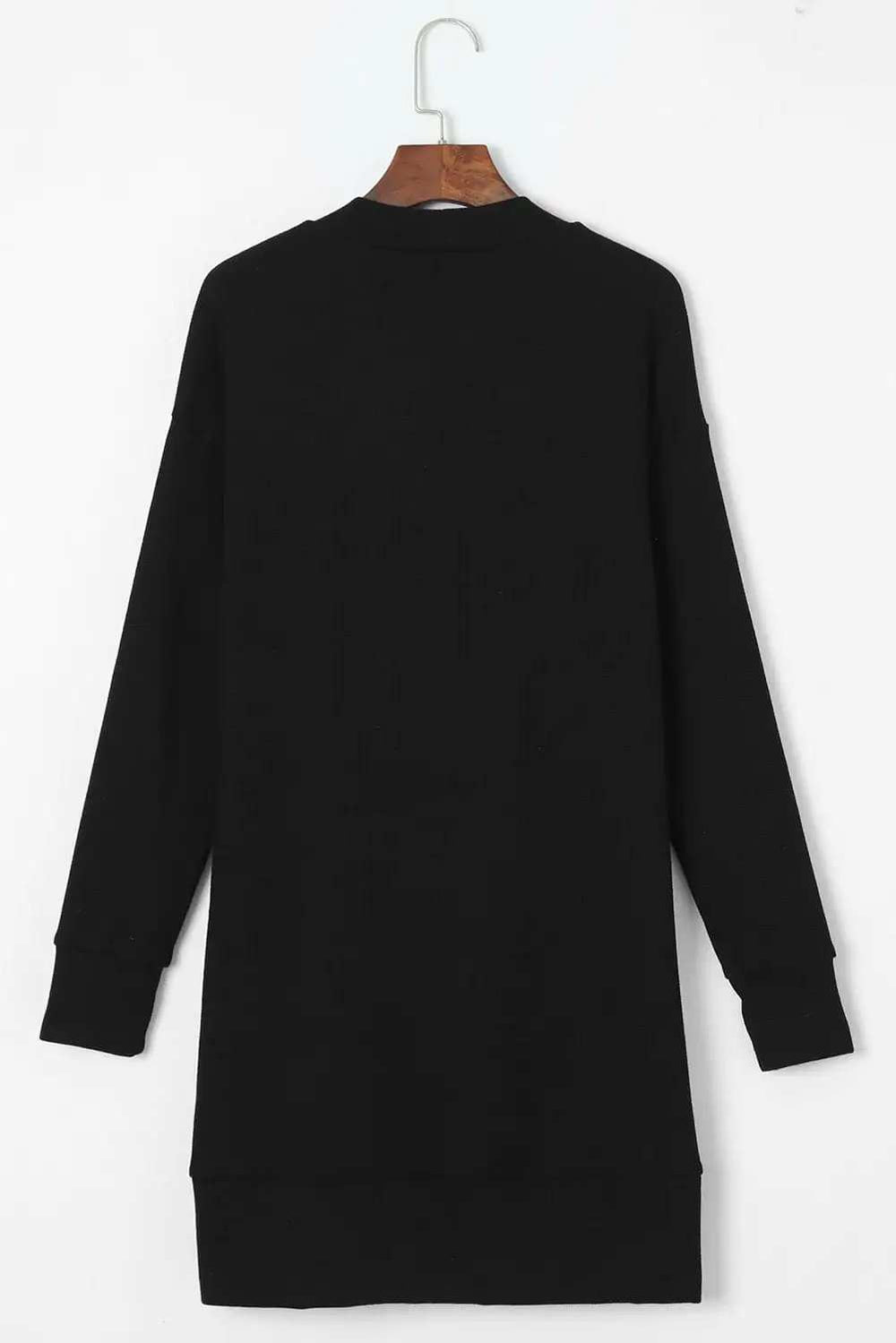 Pocketed Open Front Long Sleeve Cardigan - Trendsi - Flyclothing LLC