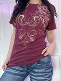 Graphic Round Neck Short Sleeve T-Shirt - Trendsi - Flyclothing LLC